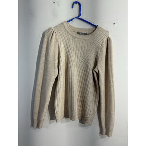 Womans Marled Reunited Clothing Large Pink Long Sleeve Pullover Sweater